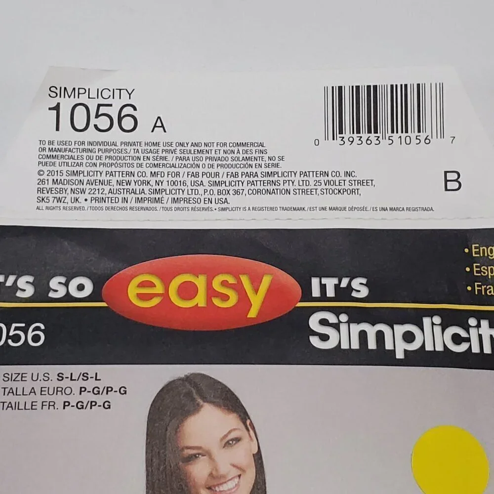 Simplicity 1056  Apron Sewing Pattern Mother & Daughter Size A S-L UNCUT